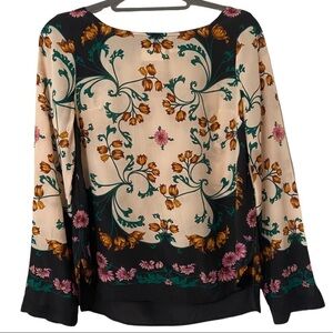 Maeve Anthropologie Florence Silk Floral Blouse